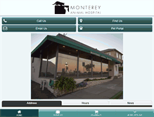 Tablet Screenshot of montereyanimalhospital.com